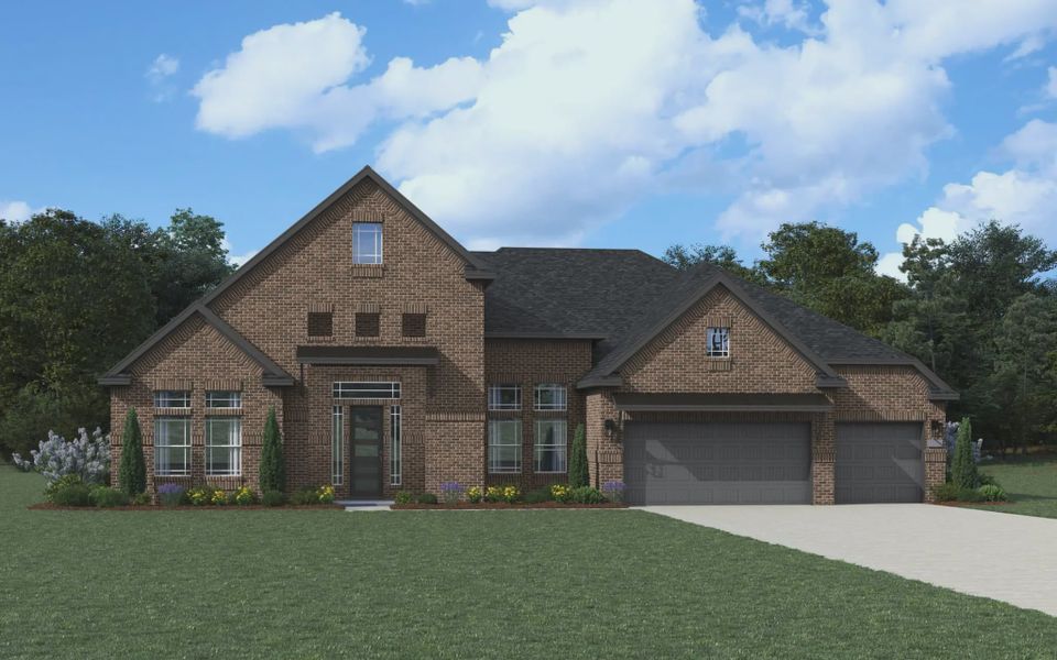 Representative exterior photo of a completed home built from the Lancashire by Chesmar Homes in Potranco Oaks 100's, Castroville, TX (Image 18).