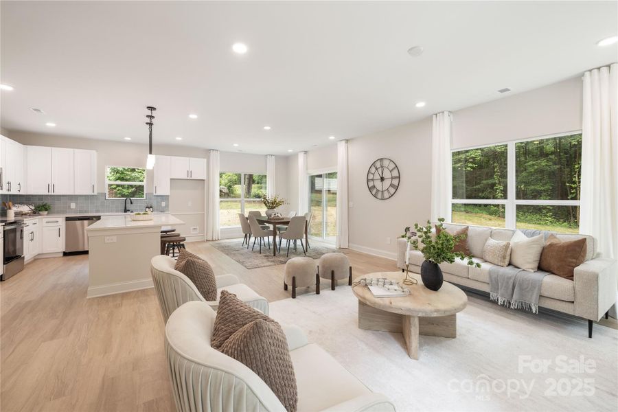 Furnished interior view inside a new home in , Charlotte (Image 6). Furnished interior view inside a new home in , Charlotte (Image 6).