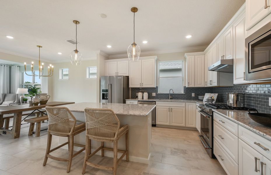 Abundant cabinet space in kitchen