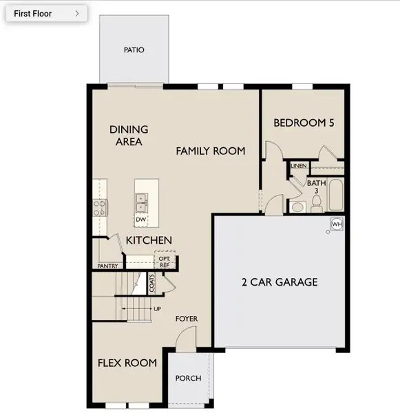 2D floor plan layout for the Teton by Ashton Woods in Oakfield Trails Signature, Parrish, FL (Image 4).