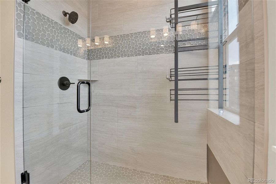 Primary Shower with Custom Tile