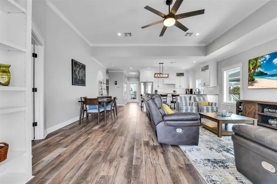 Enter the home into the living area.