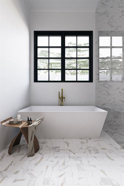 Furnished interior view inside a new home in , Dallas (Image 8).