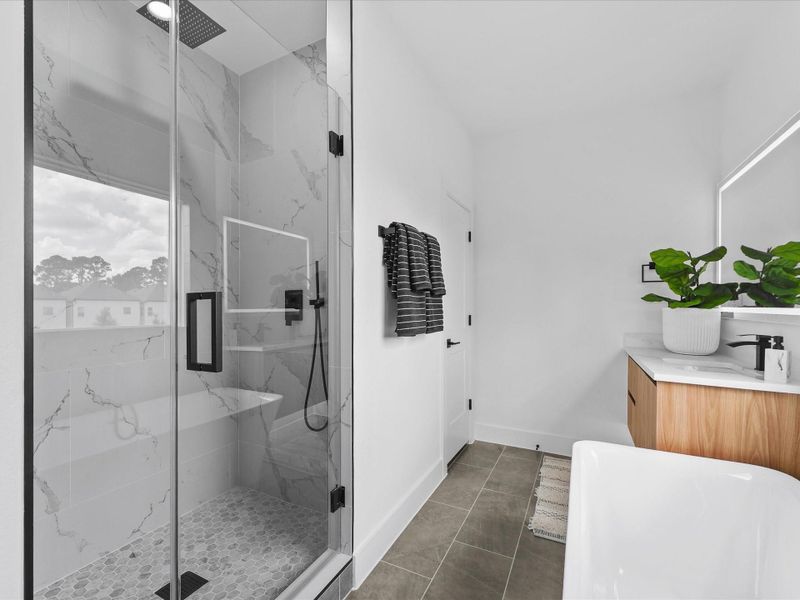 Furnished interior view inside a new home in , Houston (Image 18).