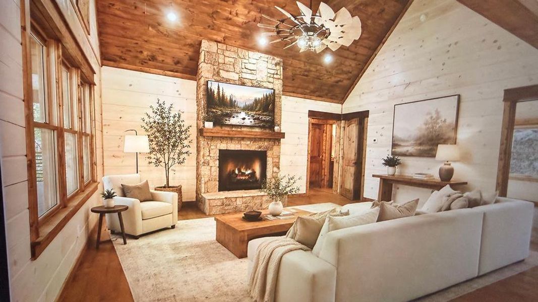 Furnished interior view inside a new home in , Ellijay (Image 3).