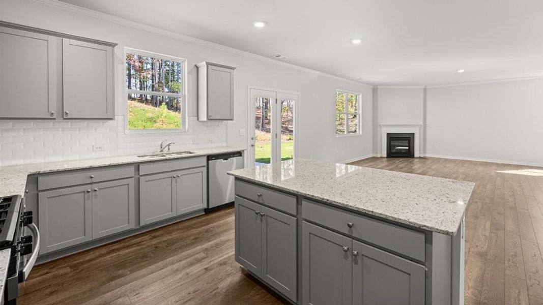 Furnished interior view inside a new home in Parkside at Carter Grove, Cartersville (Image 6). Furnished interior view inside a new home in Parkside at Carter Grove, Cartersville (Image 6).