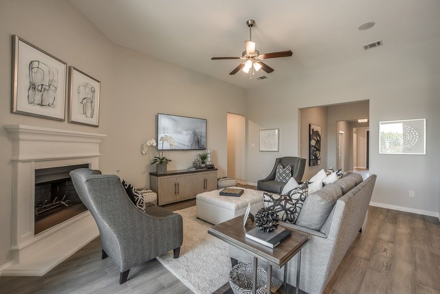 Furnished interior view inside a new home in Wildridge, Oak Point (Image 10).
