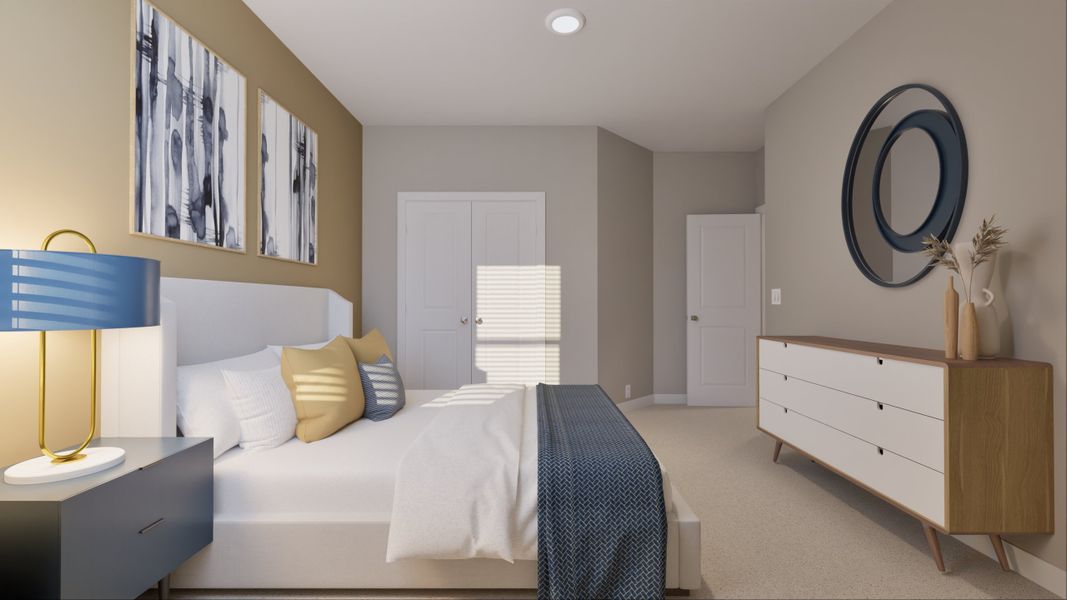 Furnished interior view inside a new home in Sunterra 40, Katy (Image 16).