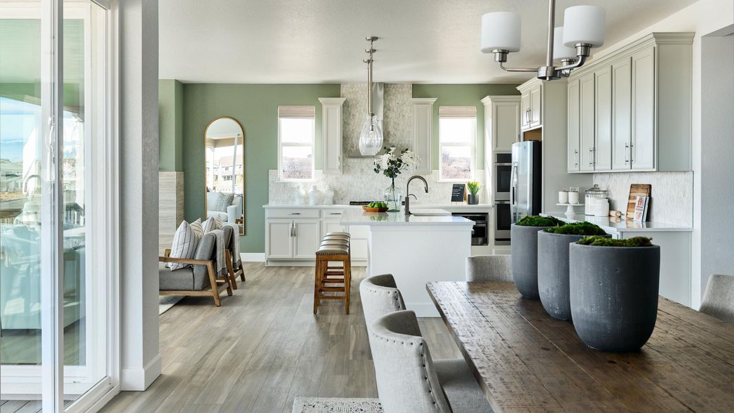 Representative furnished interior of a home built from the Steamboat | A Multi-Gen Home by Taylor Morrison in Dawson Trails, Castle Rock (Image 6).