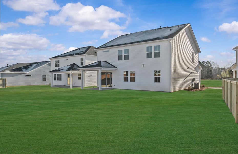 Exterior details and patio area of a home in Fox Hollow, Spartanburg (Image 22).