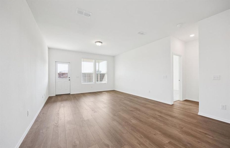 Spacious gathering room with large windows Spacious gathering room with large windows