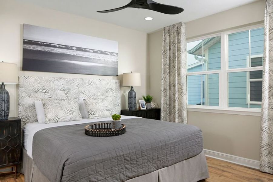 Representative furnished interior of a home built from the Camellia by Minto Communities in Latitude Margaritaville Watersound, Panama City Beach (Image 5).
