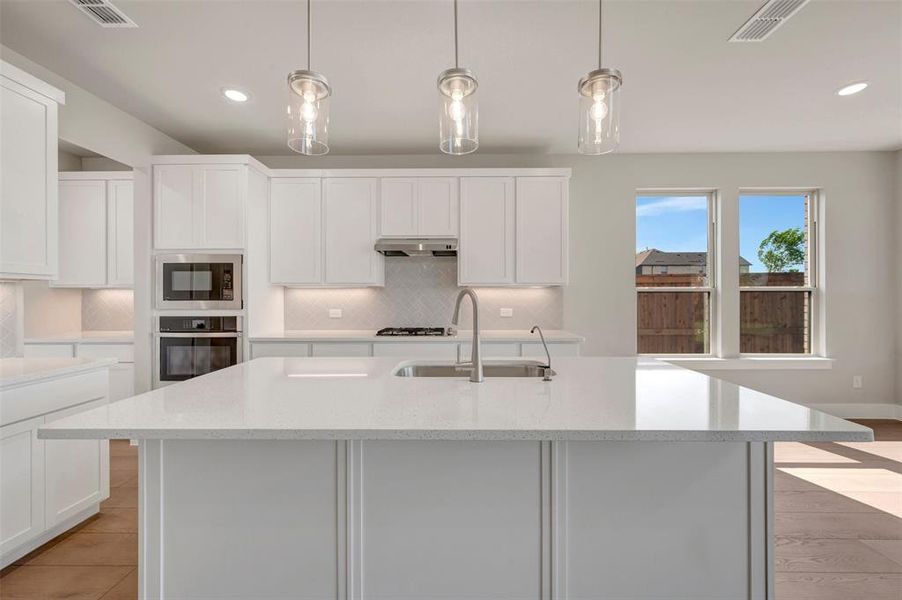 Furnished interior view inside a new home in Lily Creek at Sutton Fields, Aubrey (Image 13).