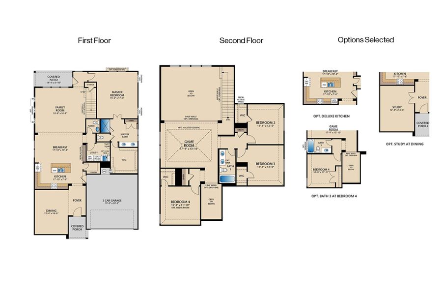 2D floor plan layout of this home in Meadow Run, Melissa, TX (Image 1). 2D floor plan layout of this home in Meadow Run, Melissa, TX (Image 1).