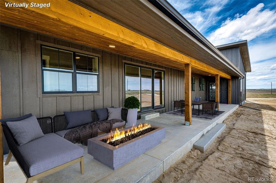 Exterior details and patio area of a home in , Byers (Image 25).