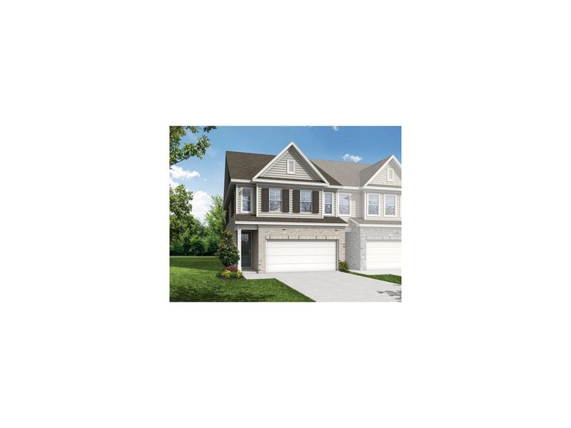 Exterior rendering of this home design in Hemingway, Cumming, GA (Image 1).