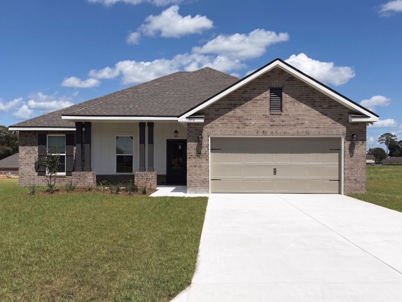 Front exterior of a new home in Houston Place, Crestview, FL, highlighting curb appeal (Image 1). Front exterior of a new home in Houston Place, Crestview, FL, highlighting curb appeal (Image 1).
