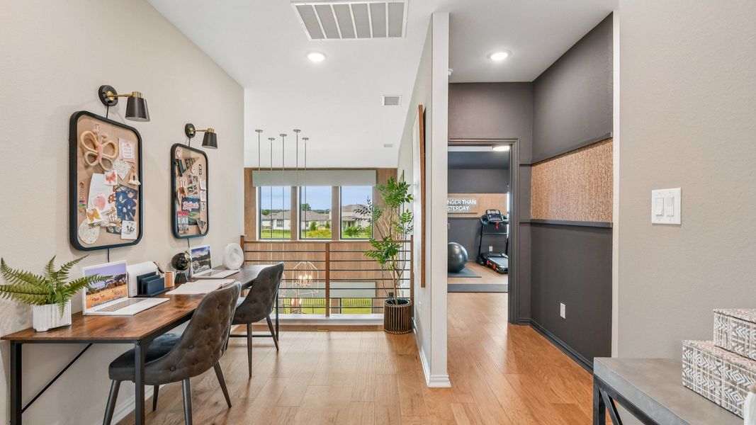Representative furnished interior of a home built from the Elm by DRB Homes in Newhaven, Manor (Image 18). Representative furnished interior of a home built from the Elm by DRB Homes in Newhaven, Manor (Image 18).