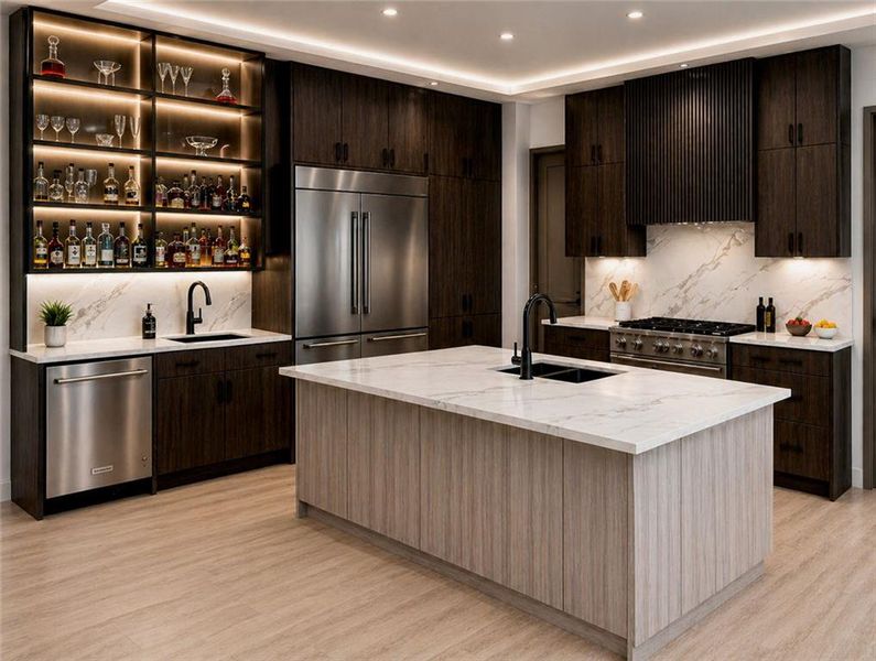 Furnished interior view inside a new home in , Marietta (Image 7).
