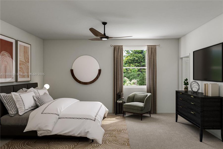 Furnished interior view inside a new home in Vivant: The Boulevard Collection, Miami (Image 7).