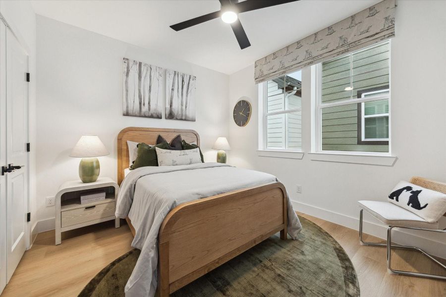 Spacious secondary bedroom with ample natural light Spacious secondary bedroom with ample natural light