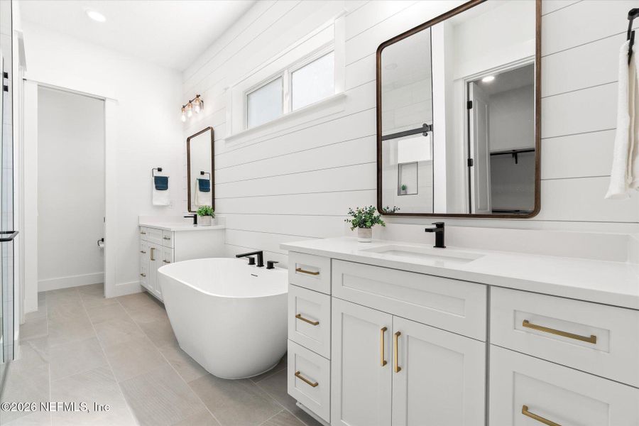 Furnished interior view inside a new home in , Jacksonville Beach (Image 12). Furnished interior view inside a new home in , Jacksonville Beach (Image 12).