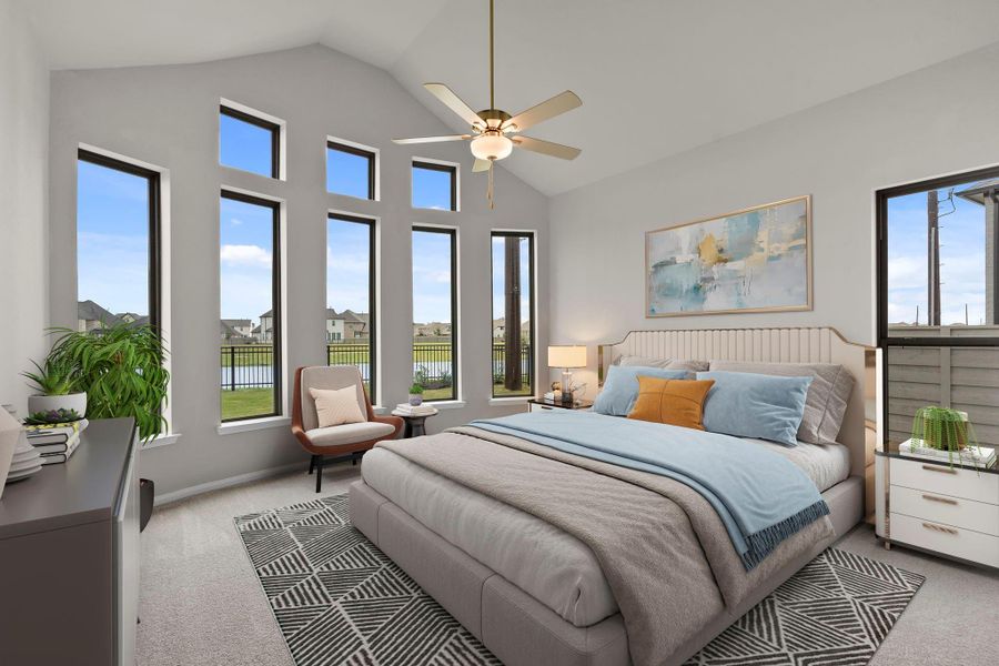 Furnished interior view inside a new home in Pomona, Manvel (Image 11).