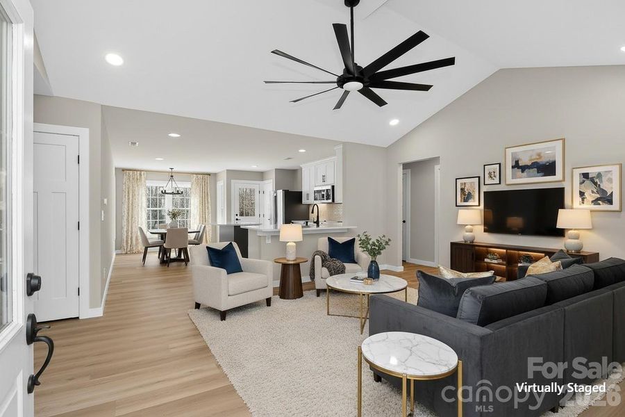 Family Room Virtually Staged