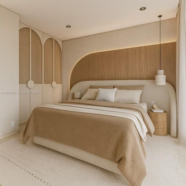 Furnished interior view inside a new home in , Hollywood (Image 22).