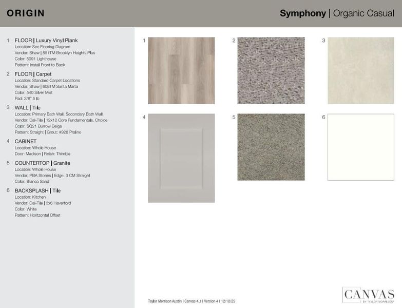 14121 Axel Johanson Drive design selections! This home is currently under construction and selections are subject to change.