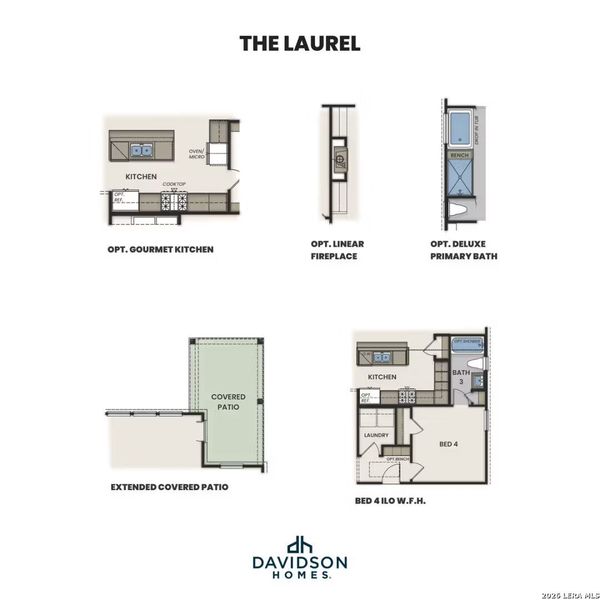 2D floor plan layout of this home in Morgan Meadows, San Antonio, TX (Image 3).