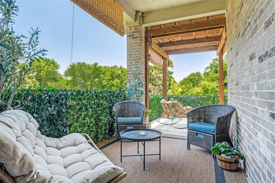Exterior details and patio area of a home in , Rowlett (Image 2). Exterior details and patio area of a home in , Rowlett (Image 2).