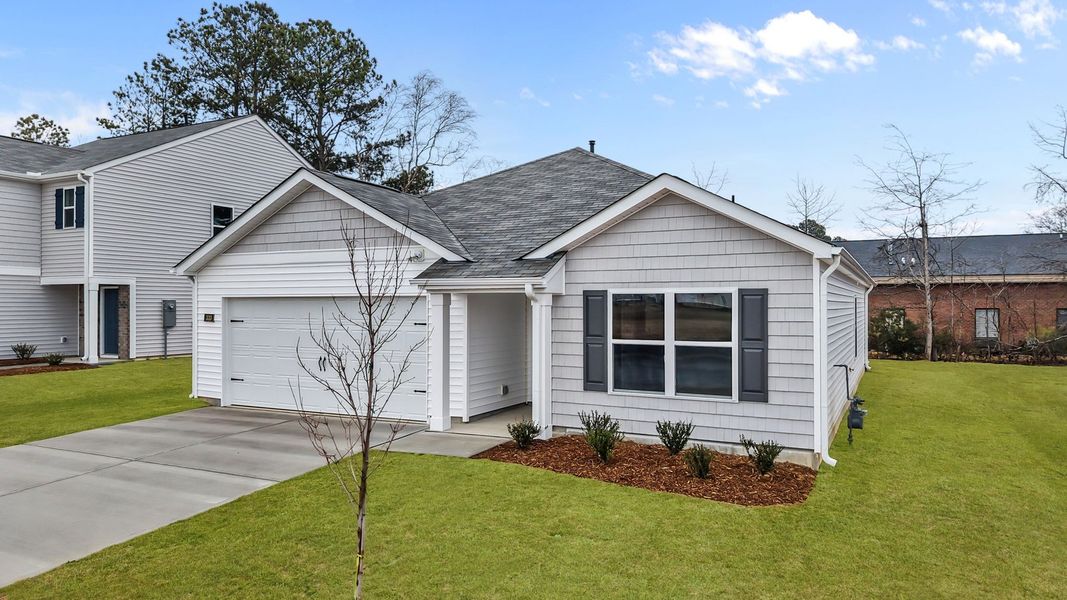 Front exterior of a new home in Hunter Hill, Rocky Mount, NC, highlighting curb appeal (Image 18).