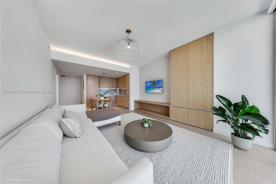 Furnished interior view inside a new home in Five Park, Miami Beach (Image 8). Furnished interior view inside a new home in Five Park, Miami Beach (Image 8).