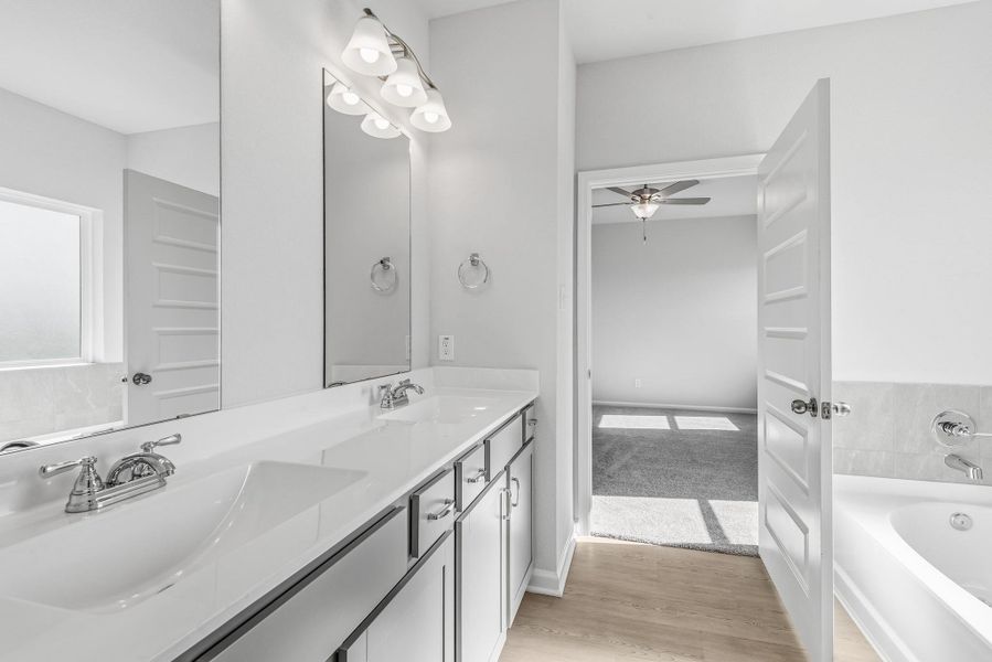 Primary bath with double sinks