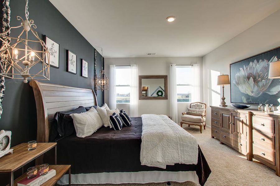 Representative furnished interior of a home built from the SALEM by D.R. Horton in The Parks, White House (Image 17).