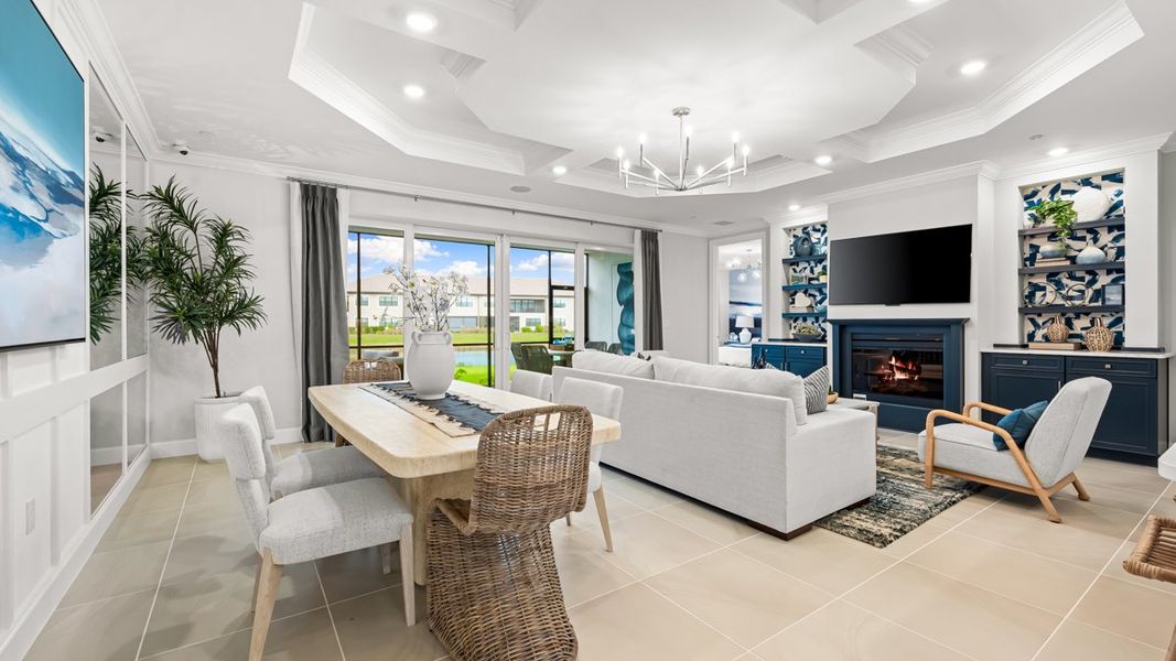 Furnished interior view inside a new home in Esplanade by the Islands, Naples (Image 4). Furnished interior view inside a new home in Esplanade by the Islands, Naples (Image 4).