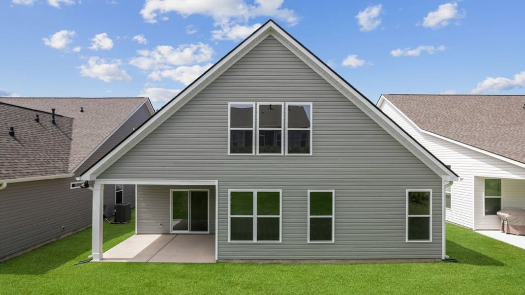 Exterior details and patio area of a home in Briargate, Fountain Inn (Image 22).