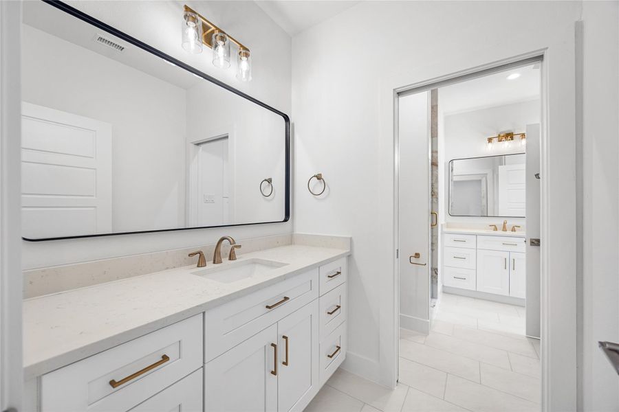 Bathroom access from the gameroom area Bathroom access from the gameroom area