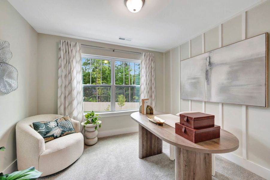 Representative furnished interior of a home built from the Hallie by Mattamy Homes in Ashmore Townes, Garner (Image 26). Representative furnished interior of a home built from the Hallie by Mattamy Homes in Ashmore Townes, Garner (Image 26).