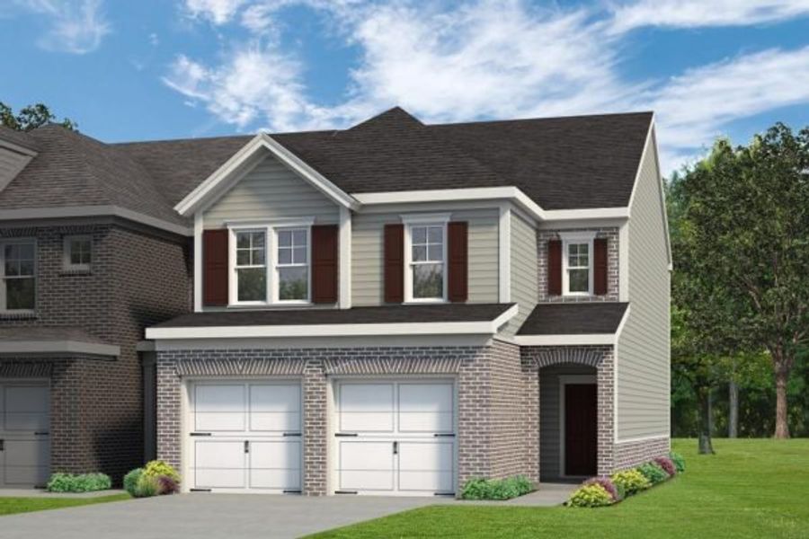 Representative exterior photo of a completed home built from the Sawyer - Townhome by Kerley Family Homes in Morris Mills, Mableton, GA (Image 5).