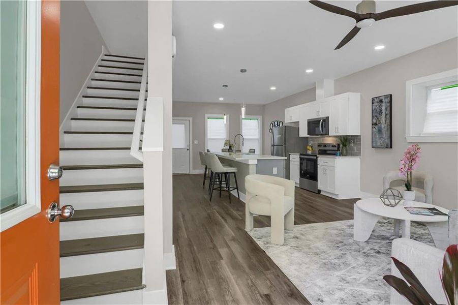 Furnished interior view inside a new home in , Atlanta (Image 5).