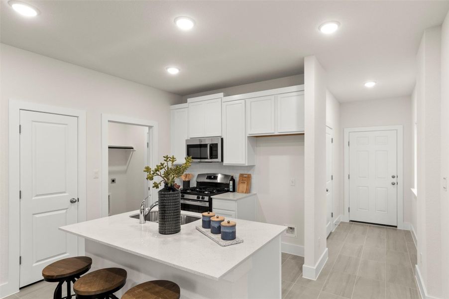 Furnished interior view inside a new home in Saddle Creek Twinhomes, Georgetown (Image 35).