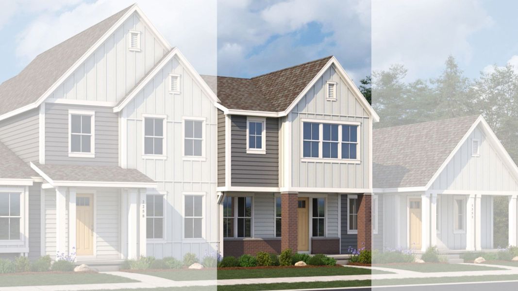 Representative exterior photo of a completed home built from the Lafayette 4 by Brightland Homes in Westerly - Townhomes, Erie, CO (Image 6).