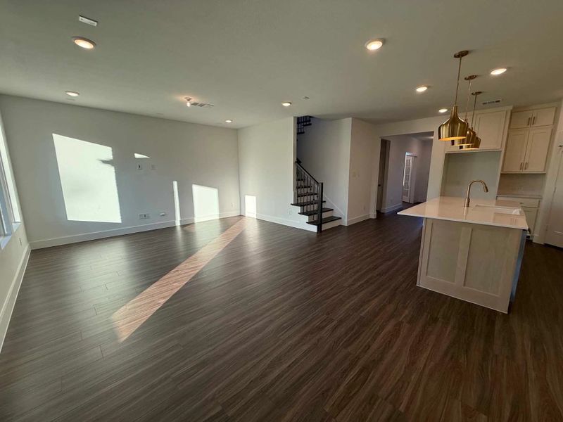 Open Kitchen-Living-Dining Room Construction Progress