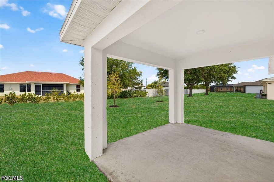 Exterior details and patio area of a home in Cape Coral, Cape Coral (Image 4).