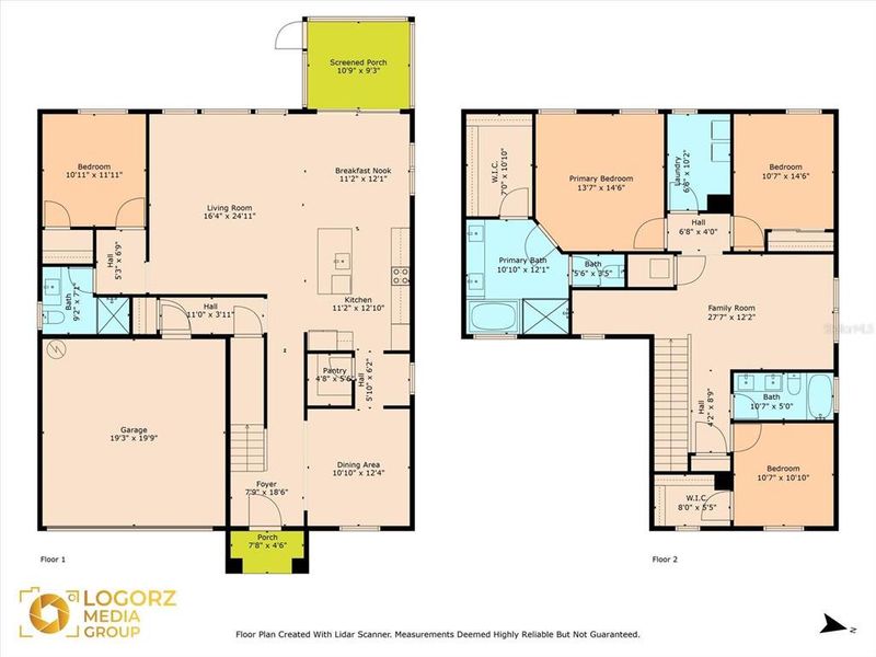 2D floor plan layout of this home in Hilltop Point, Dade City, FL (Image 5).