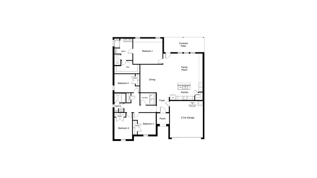 2D floor plan layout of this home in Lakeview Pointe, Grand Prairie, TX (Image 4).