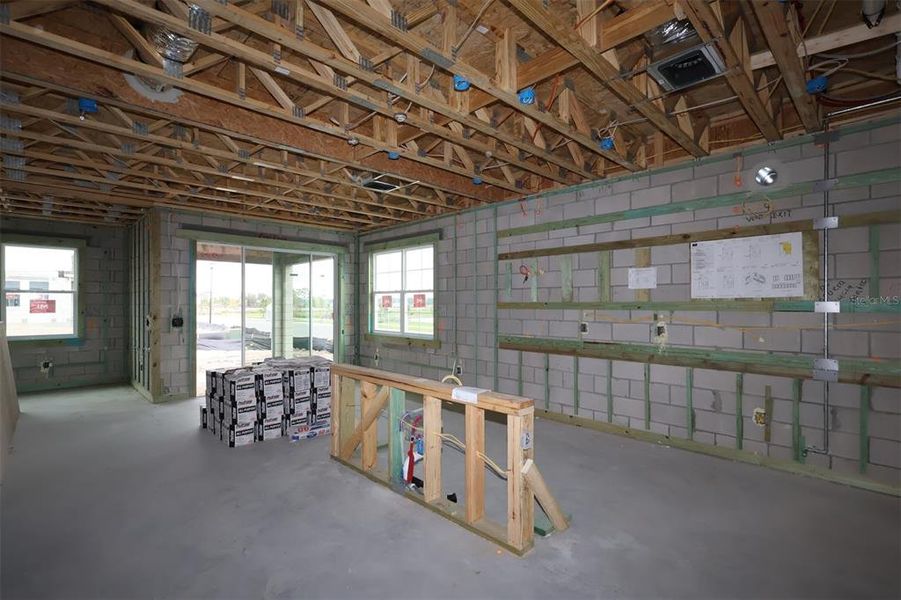 In-progress construction of a new home in Center Lake on the Park, St. Cloud, FL (Image 13).