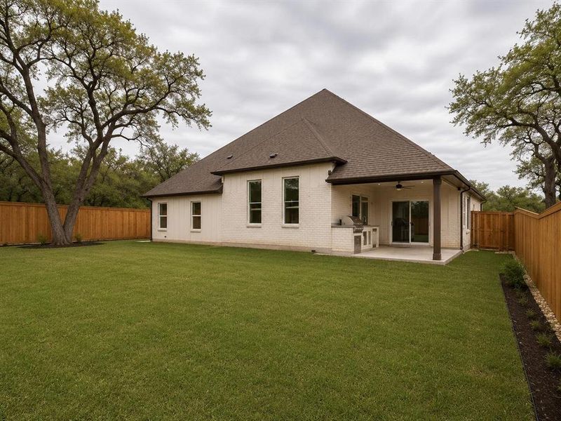 Exterior details and patio area of a home in , Sherman (Image 22).